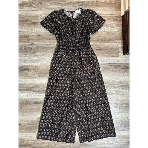 Anthropologie Somerset Paisley wide leg jumpsuit size small - Picture 2 of 4